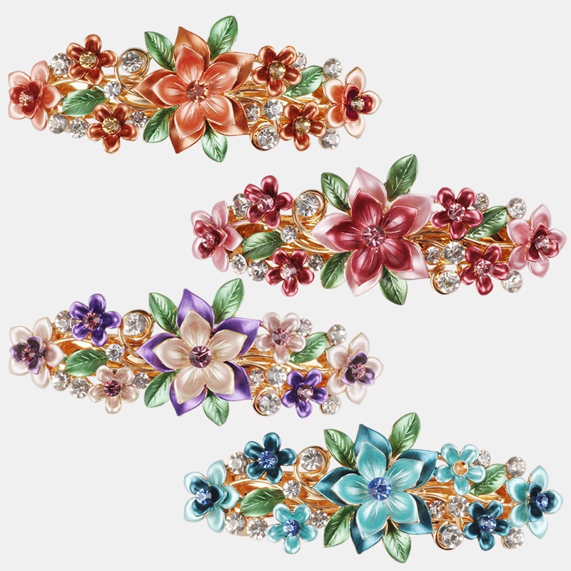 Kẹp Tóc Hình Hoa Bằng Hợp Kim