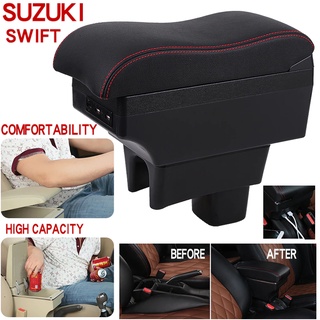 Hộp tỳ tay, đệm tỳ tay lắp cho xe ô tô Suzuki Swift tích hợp 6 cổng USB, Armrest box for Suzuki Swift