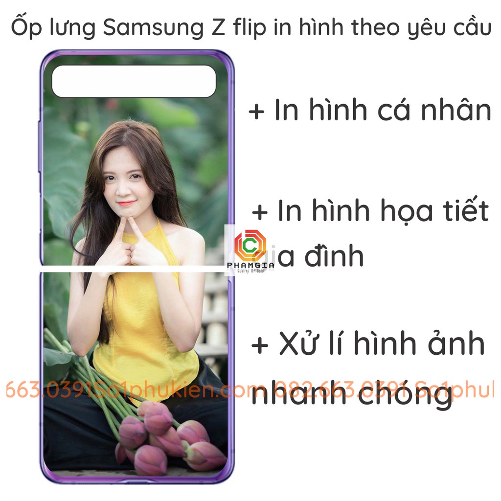 Ốp lưng Samsung Z Flip / Z Flip 3 5G / Z Flip 4 / Z Flip 5 in hình theo yêu cầu