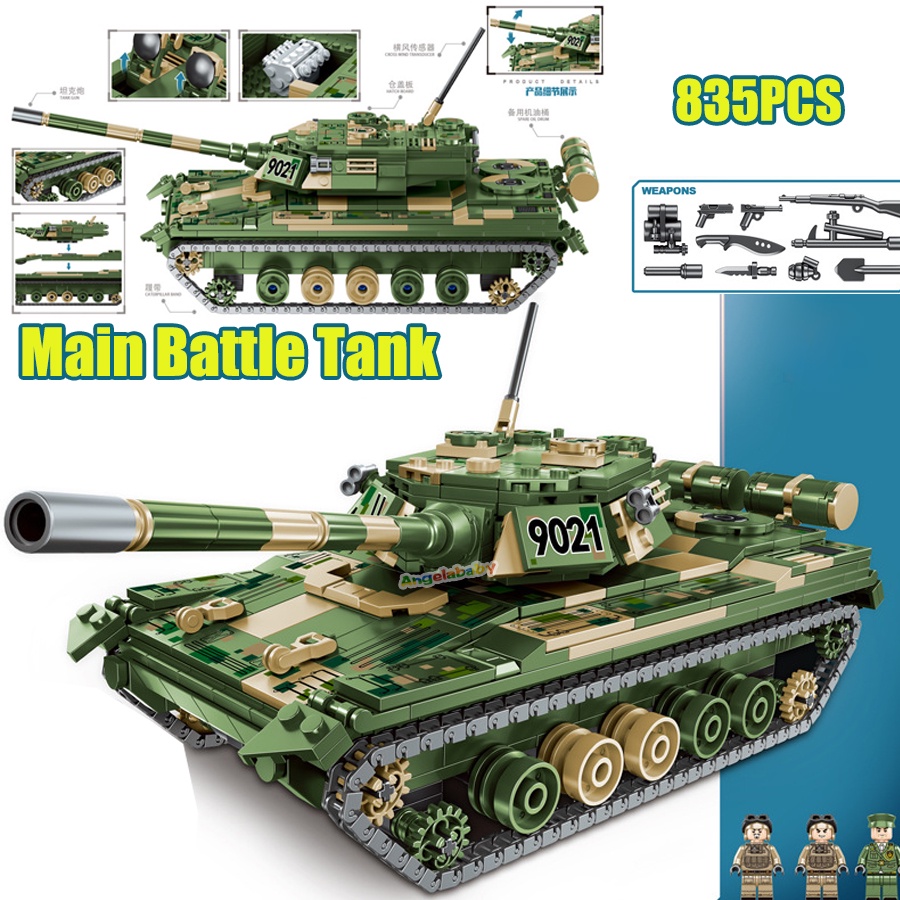 Bộ Đồ Chơi Lắp Ráp Lego Mô Hình Xe Tăng/Hổ/Hổ Kiểu Giáp Độc Đáo