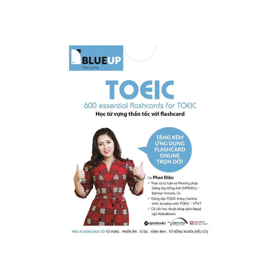 Sách Blue Up - 600 Essential Flashcards For Toeic