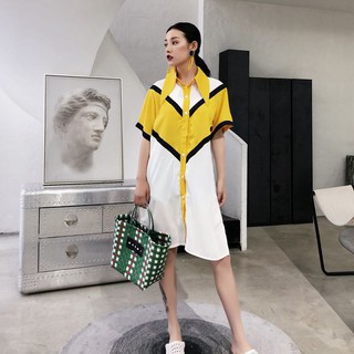🌸 Áo sơ mi phối vàng