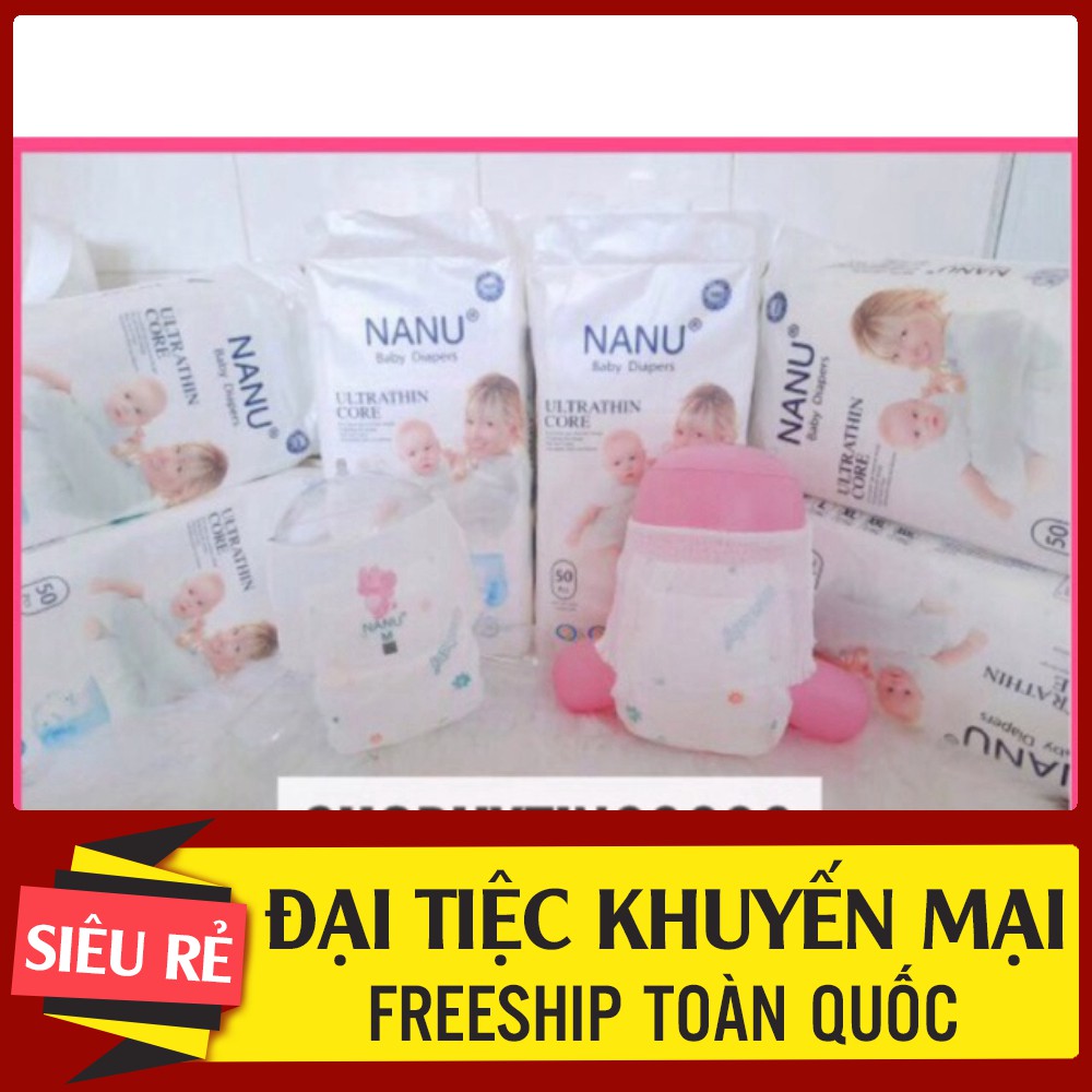 Tã Quần Cao Cấp BABY NANU M100 L100 XL100 XXL100 XXXL100 Siêu Thấm Hút, Mềm Mại Cho Làn Da Bé.