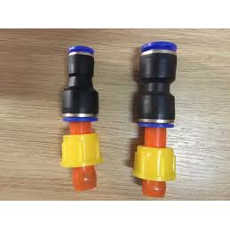 Nối nhanh giảm phi 12mm xuống phi 8mm và ren 17mm cho bơm đôi mini.12v