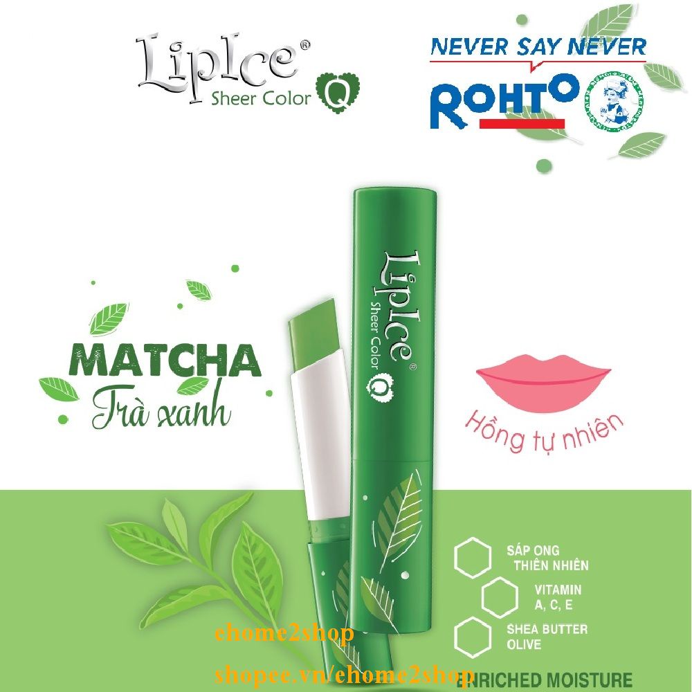 Son Dưỡng 2.4g Matcha Lipice Sheer Color Q shopee.vn/ehome2shop.