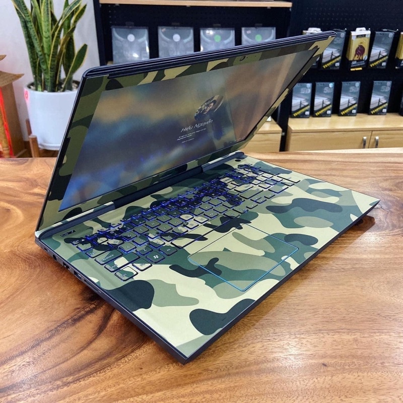 Miếng Dán Vỏ Laptop Mẫu CAMO Xanh Bộ Đội - Skin Laptop Cắt Theo Từng Kích Thước Máy Riêng ok