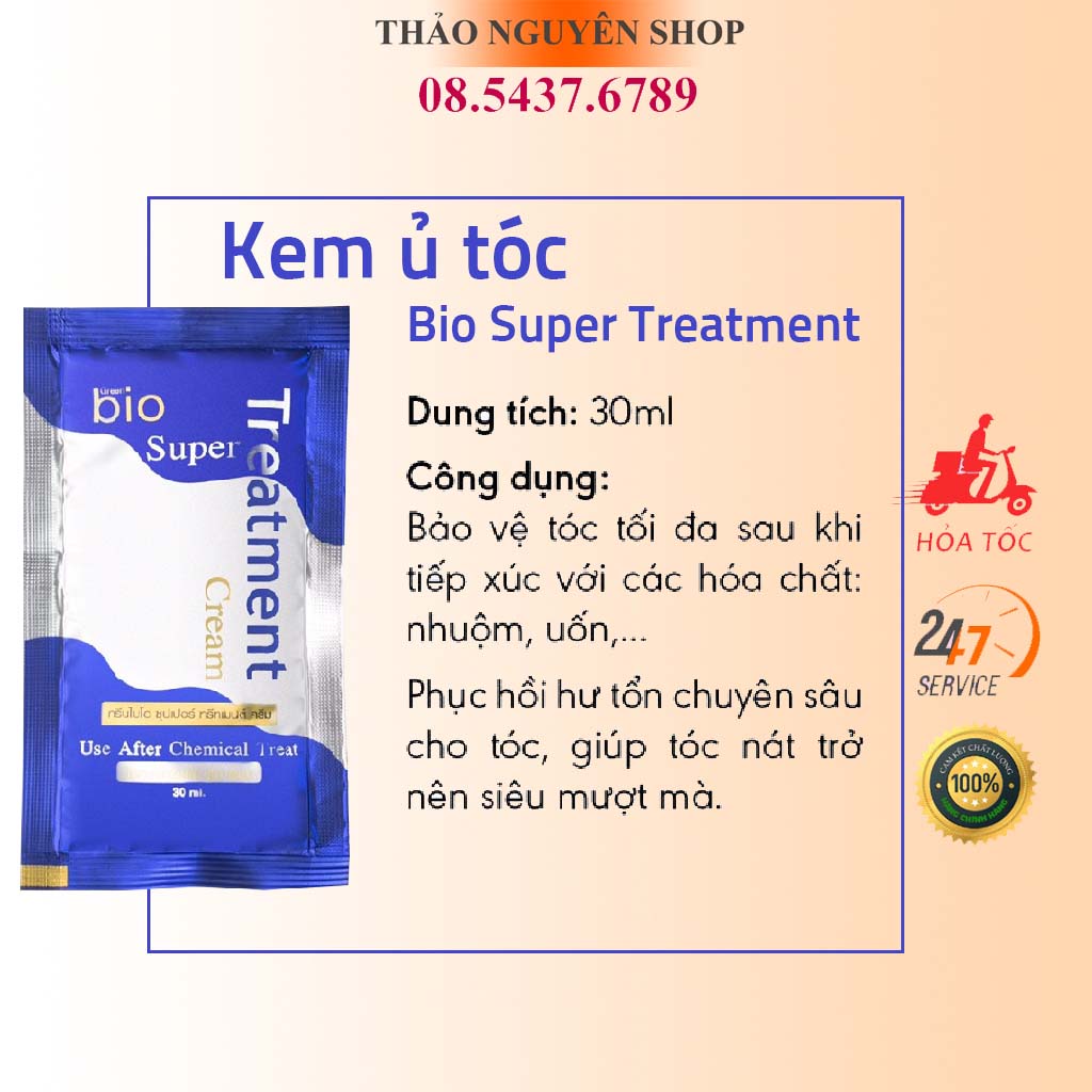 Kem ủ tóc Green Bio Super Treatment Cream Thái Lan - gói 30g