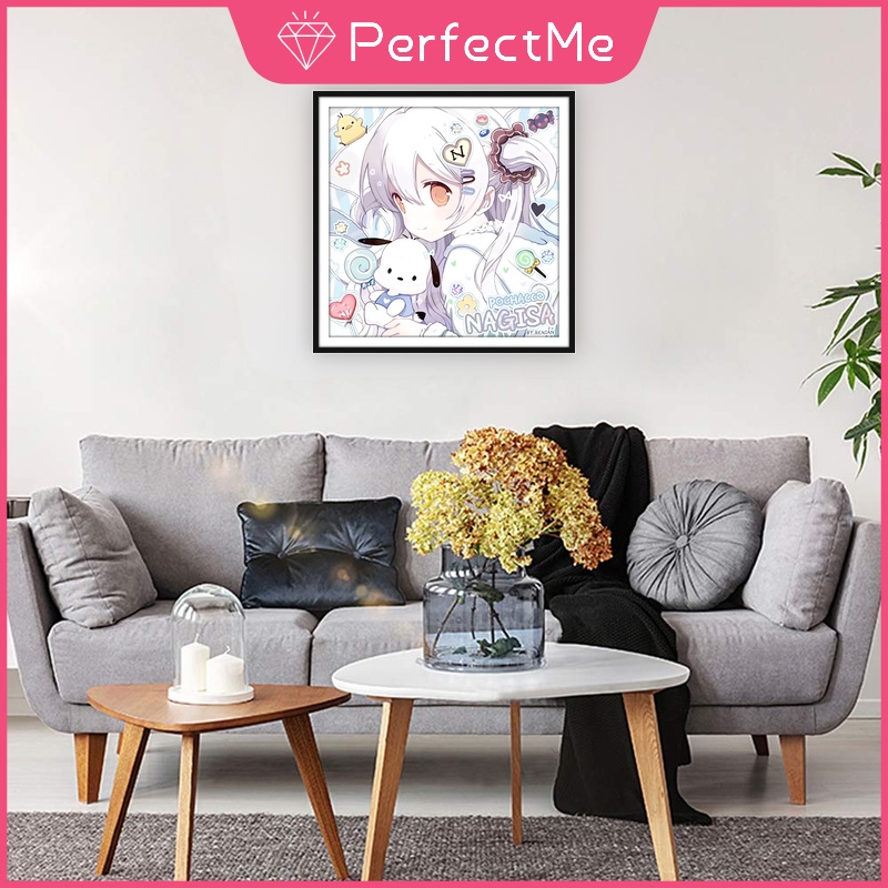 Bộ Tranh Đính Đá 5D Tự Làm 40x40cm Hình Hoạt Hình Sanrio