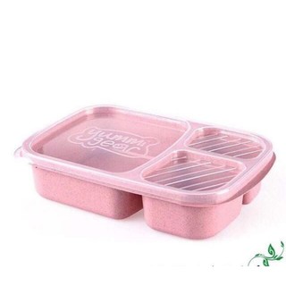 hộp cơm bento nhựa lúa mạch 3 ngăn