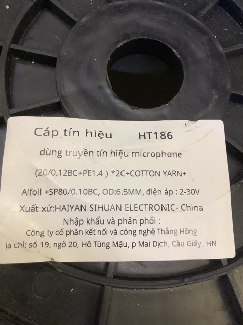 Dây tín hiệu Micro HT186 lõi đồng đơn giá /1 mét