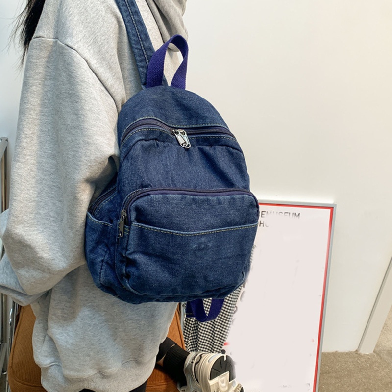 Ba Lô Vải Jean Thời Trang Vintage Cho Nữ