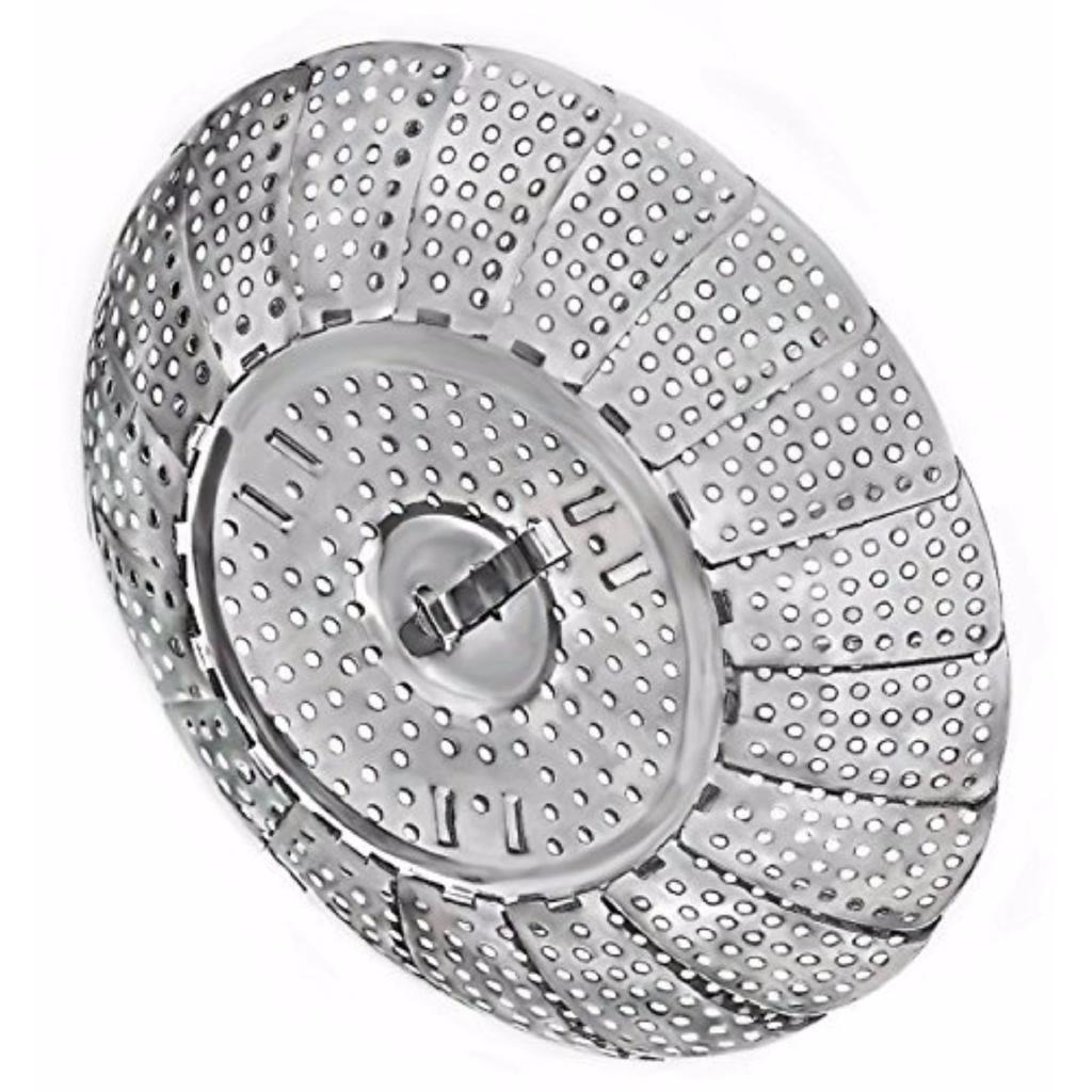 Bộ 2 rổ hấp inox gấp gọn loại lớn cao cấp