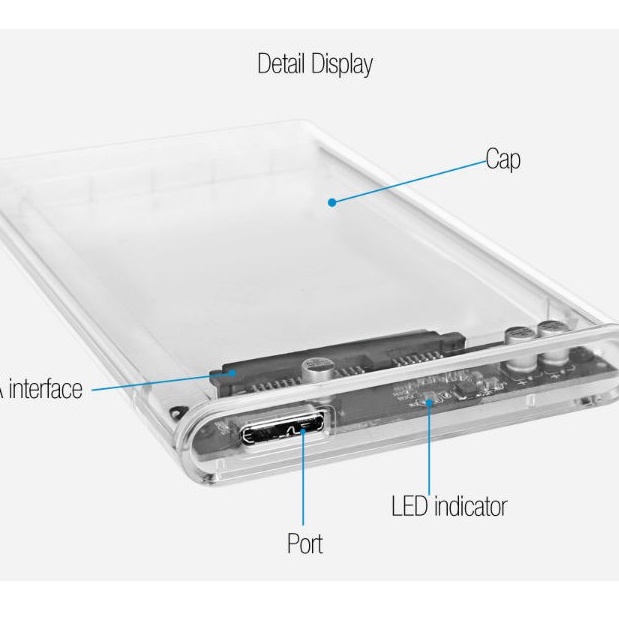 Box ổ cứng Gloway USB 3.0 G21U3 / G22U3 ( trong suốt và màu đen)  - Sản phẩm chính hãng !!!