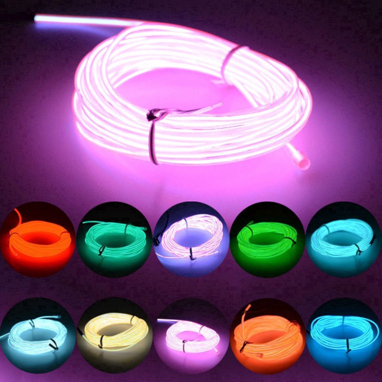 (Thanh Lý) Dây đèn LED neon 1/3/5M trang trí tiệc sân vườn dùng pin