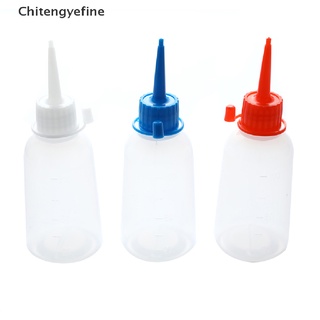 Ctye 100ml plastic clear tip applicator bottle plastic squeeze bottle with tip cap fine