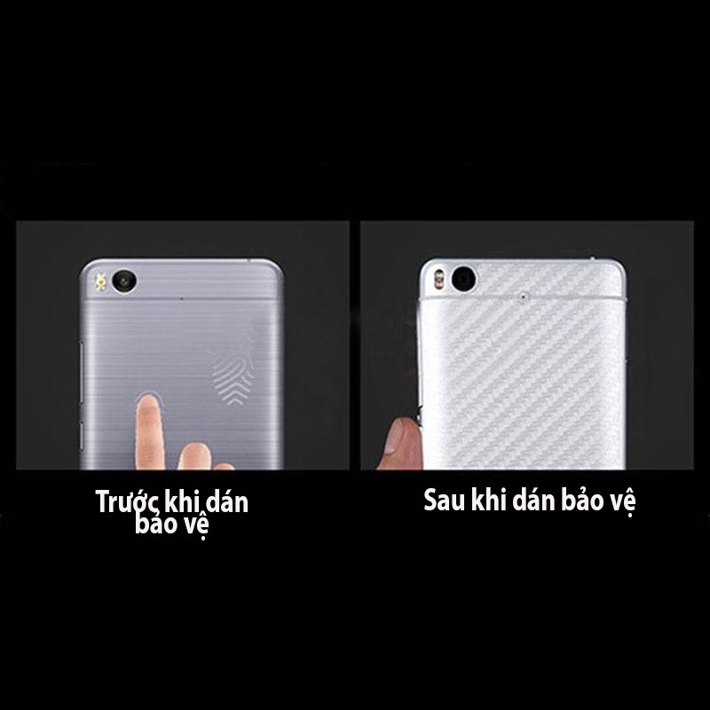 Miếng dán decal carbon mặt sau Samsung Note 8 chống trầy mặt lưng, chống bám vân tay