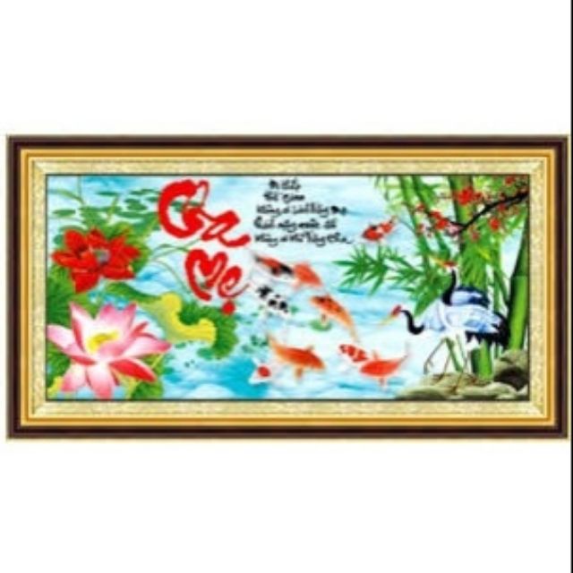 Tranh đính đá Cha Mẹ DF068, KT : 99 x 50 cm - DF068