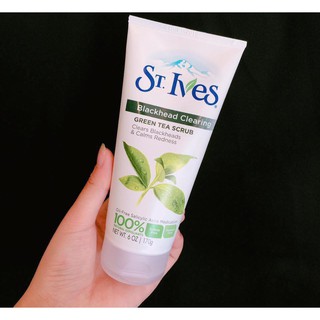 Tẩy Tế Bào Chết ST.Ives Blackhead Clearing Green Tea Scrub chiết xuất trà xanh