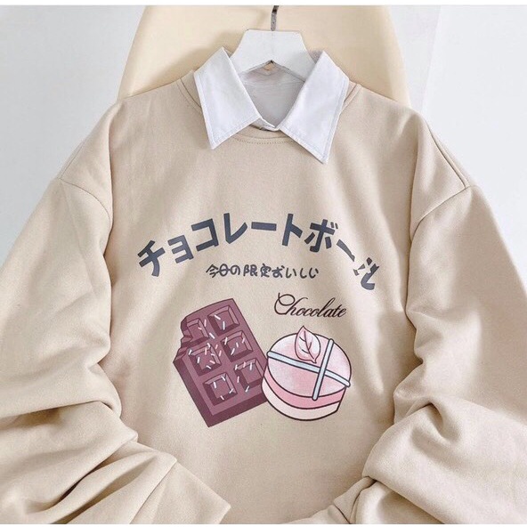 Áo Sweater Socola phong cách Ulzzang Hàn Quốc tay dài họa tiết in hình phong cách cá tính CoolZ CZ5061 | WebRaoVat - webraovat.net.vn