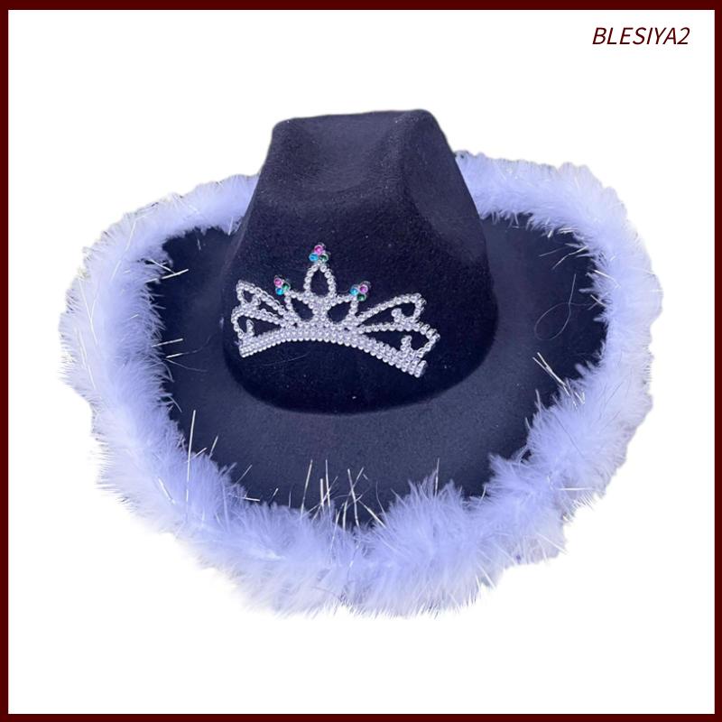 Western Style Cowboy Hat Feather Edge Rolled Fedora Caps Wide Brim for Women