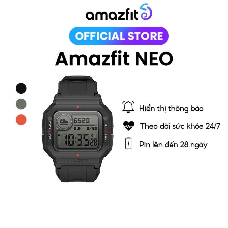 [Mã Elmaz10 Giảm 10% Đơn 500K] Đồng Hồ Thông Minh Amazfit Neo - Phân Phối Chính Hãng - Bảo Hành 12 Tháng 1 Đổi 1