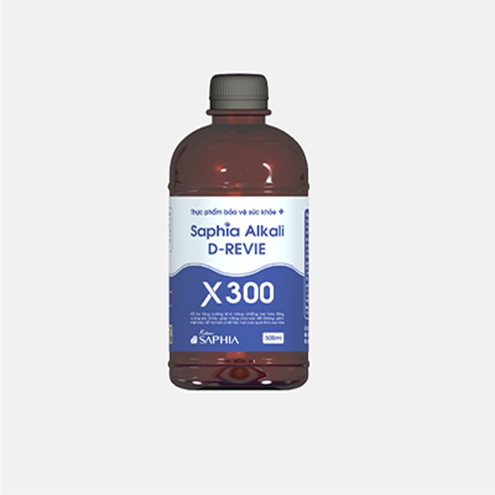 Kiềm thảo dược CHỐNG LÃO HÓA hoàn toàn từ thảo dược X300 Kiềm Saphia, chai 500ml