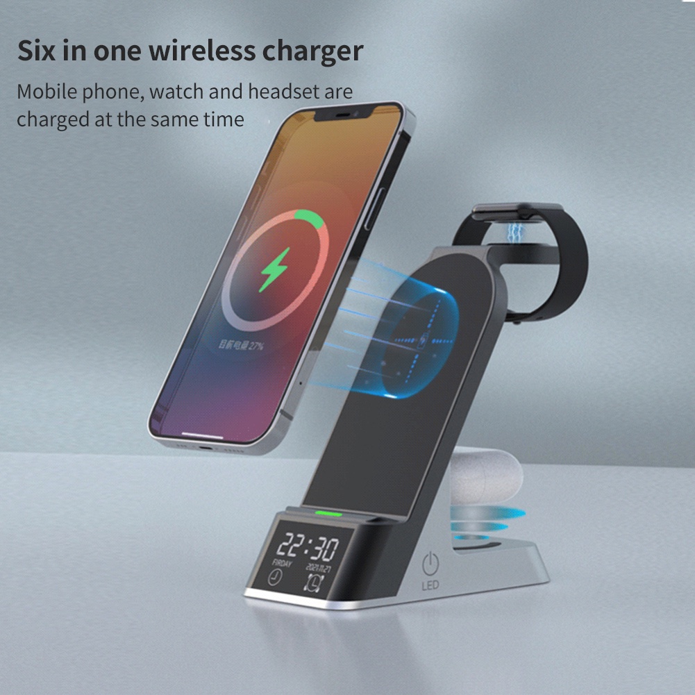 Cáp SạC Nhanh Không Dây Đa Năng H36 15W Cho ĐồNg Hồ Apple Watch AirPods 3 IPhone13