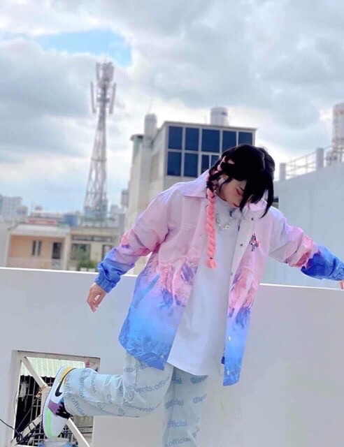 FREESHIP 50K - Áo Khoác Dù Loang Màu 3D ZIPU JACKET Unisex Ulzzang