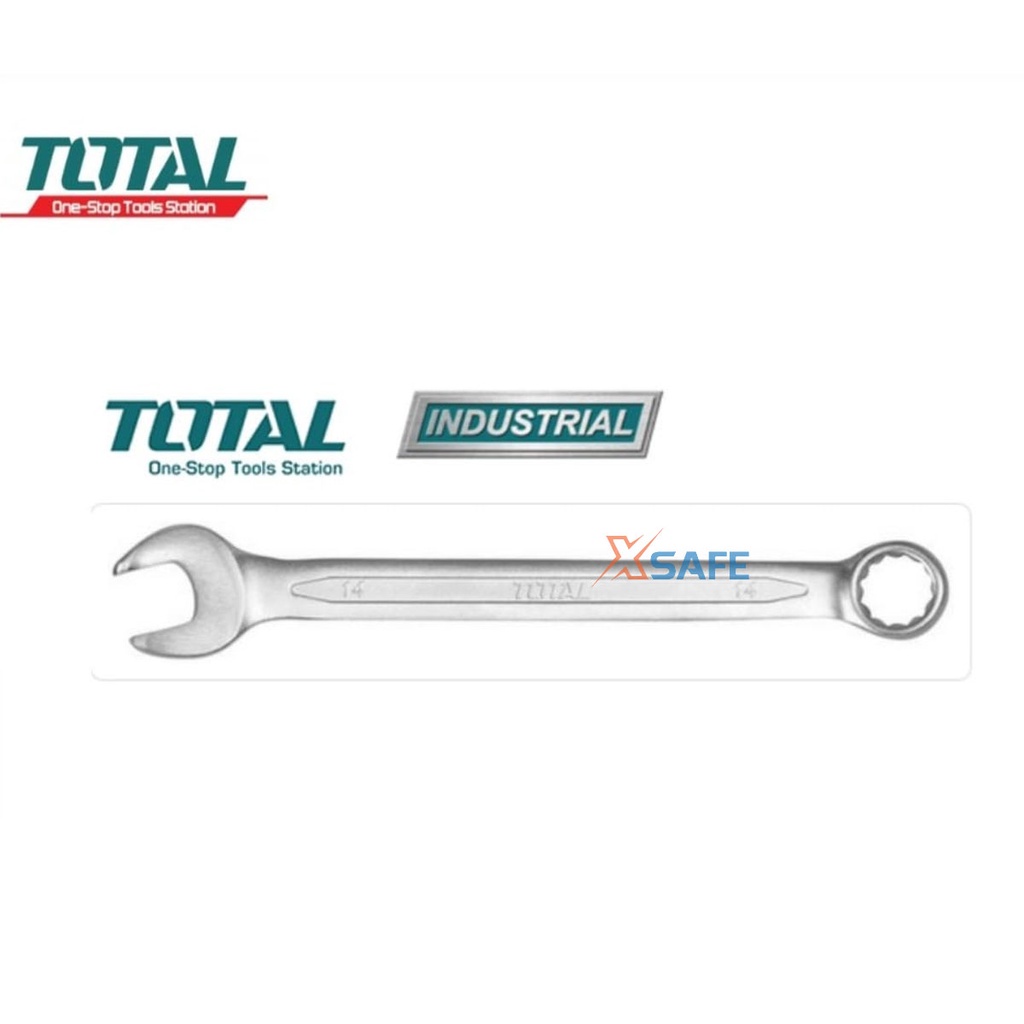 Cờ lê vòng miệng TOTAL 22-36mm thép Cr-V có độ bền cao chống cong vênh hay biến dạng, chống rỉ sét [XTOOLs] [XSAFE]