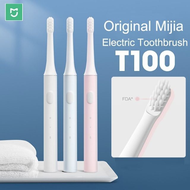 Bàn chải đánh răng điện Xiaomi Mijia T100 (pin sạc) - kháng nước ipx7 | Vinimino