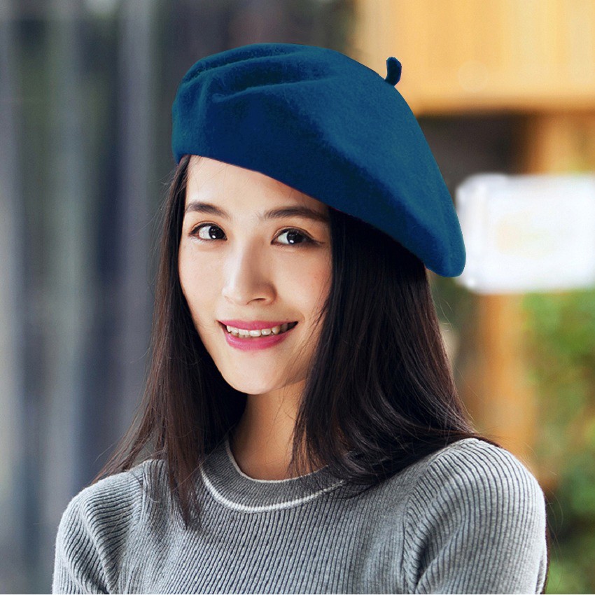 Mũ Nón Nồi Nấm Dạ Nỉ Nữ Bere Beret WM HAT 002