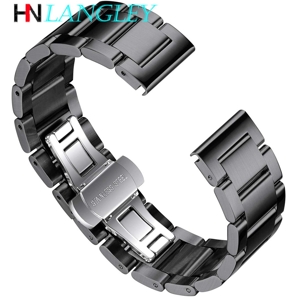 Dây Đeo Đồng Hồ Thay Thế Bằng Thép Không Gỉ 16mm 18mm 20mm 21mm 22mm 23mm 24mm 26mm