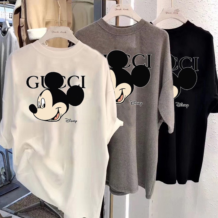Áo Thun Tay Ngắn Cổ Tròn In Hình Chuột Mickey Thời Trang Mùa Hè Mới Cho Nữ
