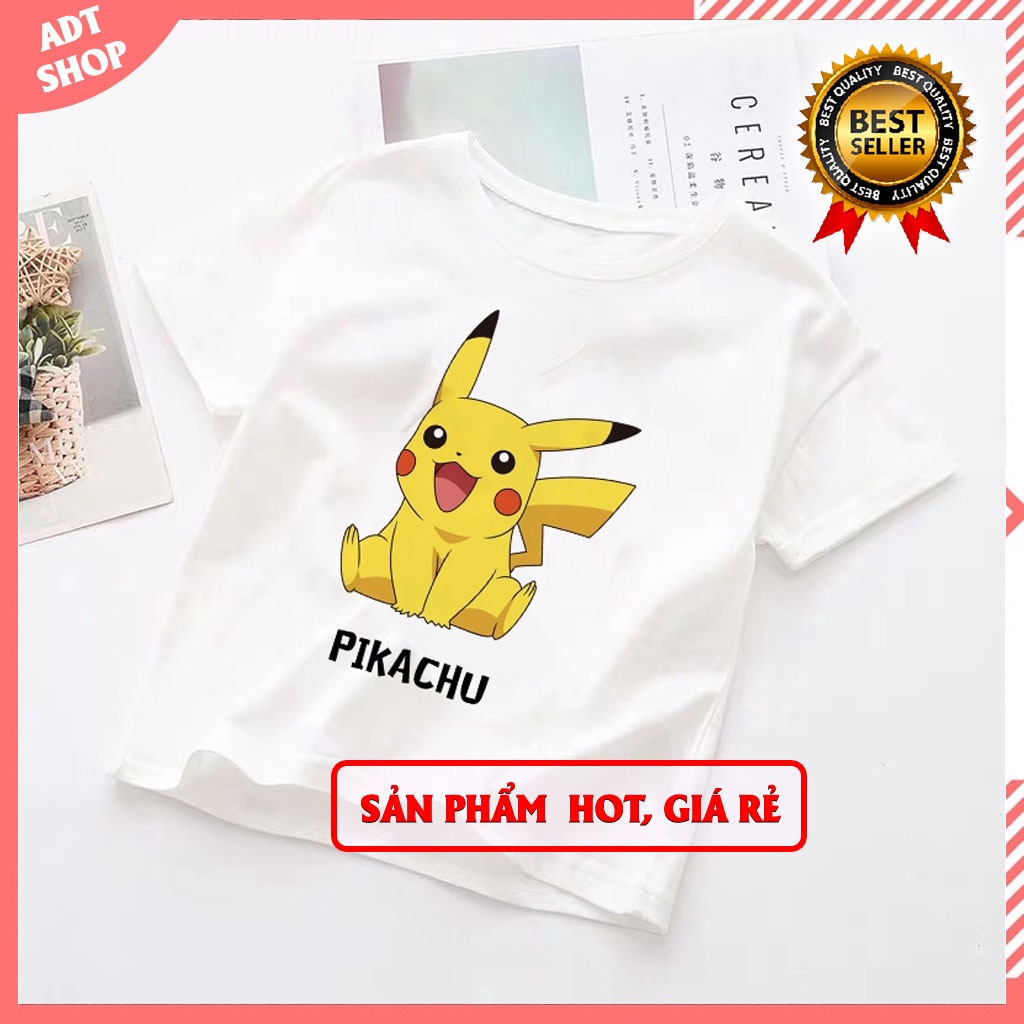 Áo Thun Tay Ngắn In Hình Pikachu Cho Bé độc đẹp giá siêu rẻ mẫu HOT bán chạy