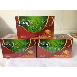 COMBO 3 HỘP TRÀ COZY HƯƠNG ĐÀO - hộp 50gr ( 25 gói x 2gr )