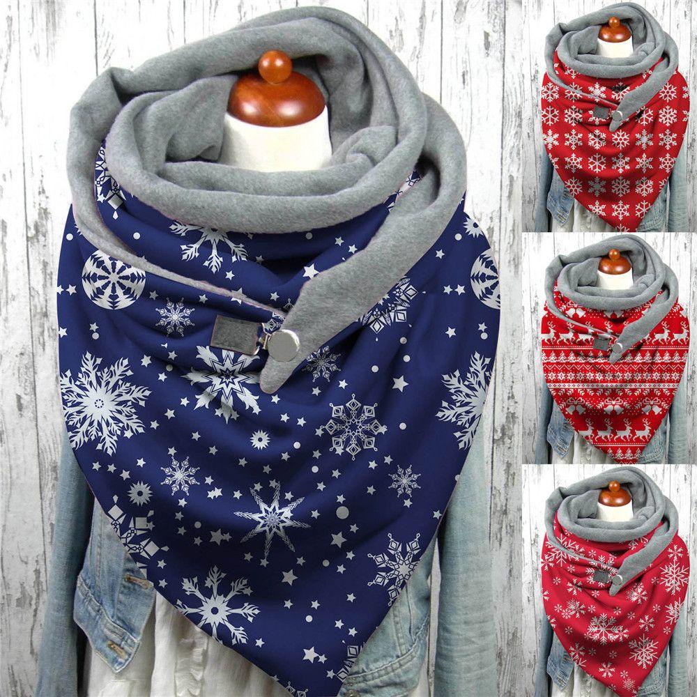 Khăn Choàng Bandana Dày Dặn Thoải Mái Ấm Áp Thời Trang Giáng Sinh