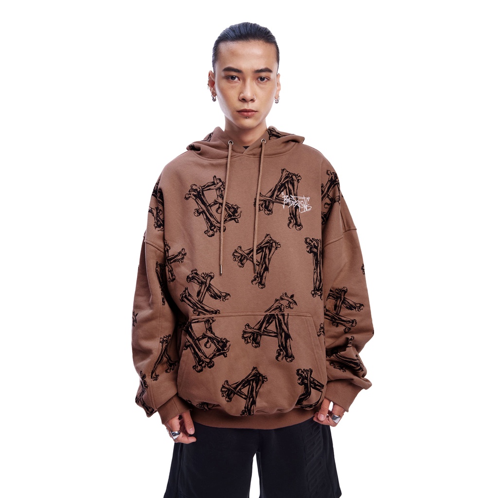 Áo Khoác Nam Nữ Bad Habits BONE ALPHABET HOODIE  - Local Brand Chính Hãng