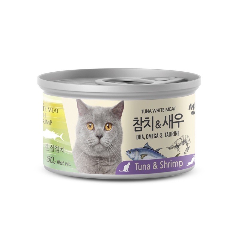 Pate MEOWOW tuna white cá ngừ trắng nguyên miếng cho mèo lon 80g