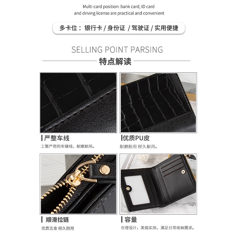 Ví Nữ Gấp Gọn Phong Cách Retro Hàn Quốc