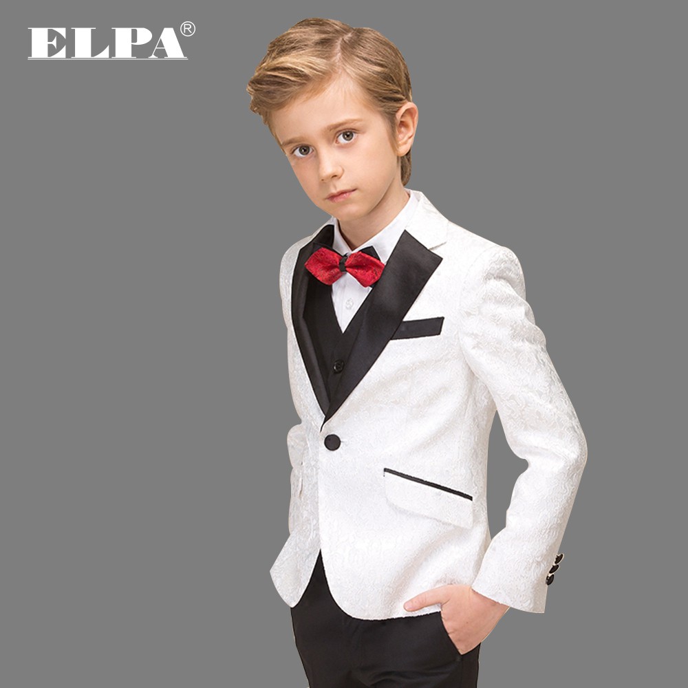 Bộ Vest - Bộ suit trắng đen cho bé trai - VEST SUIT NXS1060B | WHITE BLACK