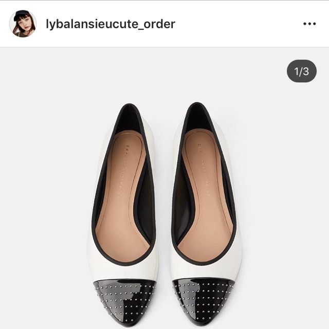 Giày trắng búp bê zara