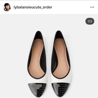 Giày trắng búp bê zara