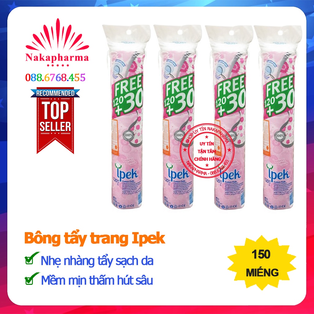 Bông tẩy trang Ipek Klasik Cotton Pads Thổ Nhĩ Kỳ - Mềm mịn, thấm hút tốt