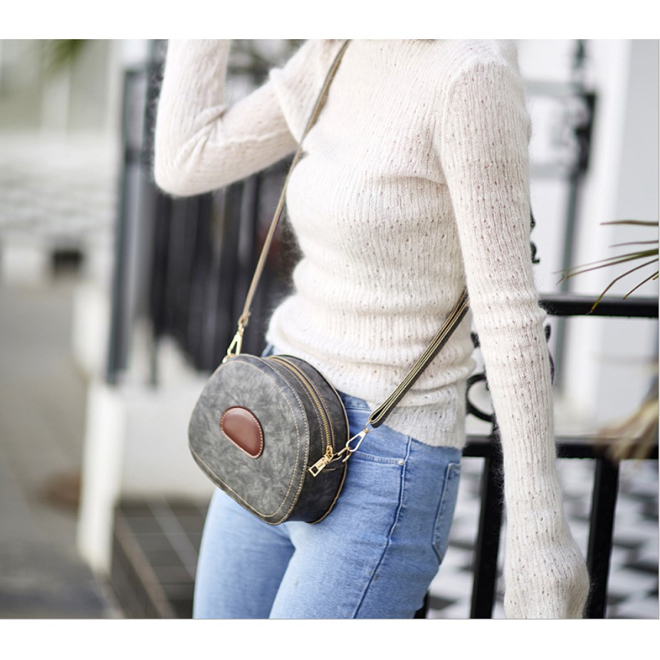 Túi vỏ sò đeo chéo - HALN64