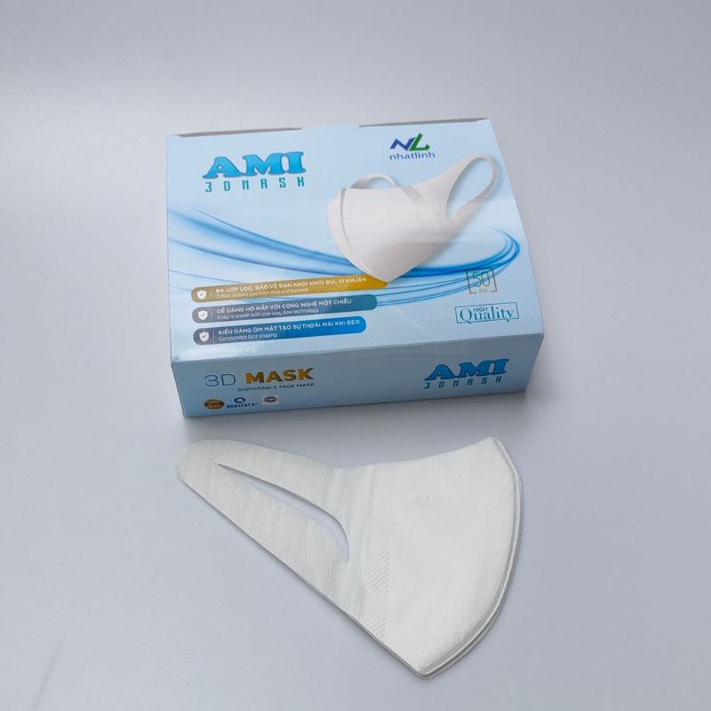 [3D Ami] Hộp khẩu trang y tế 3D mask công nghệ Nhật Bản chính hãng Ami