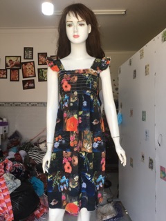 đầm maxi tay cánh tiên