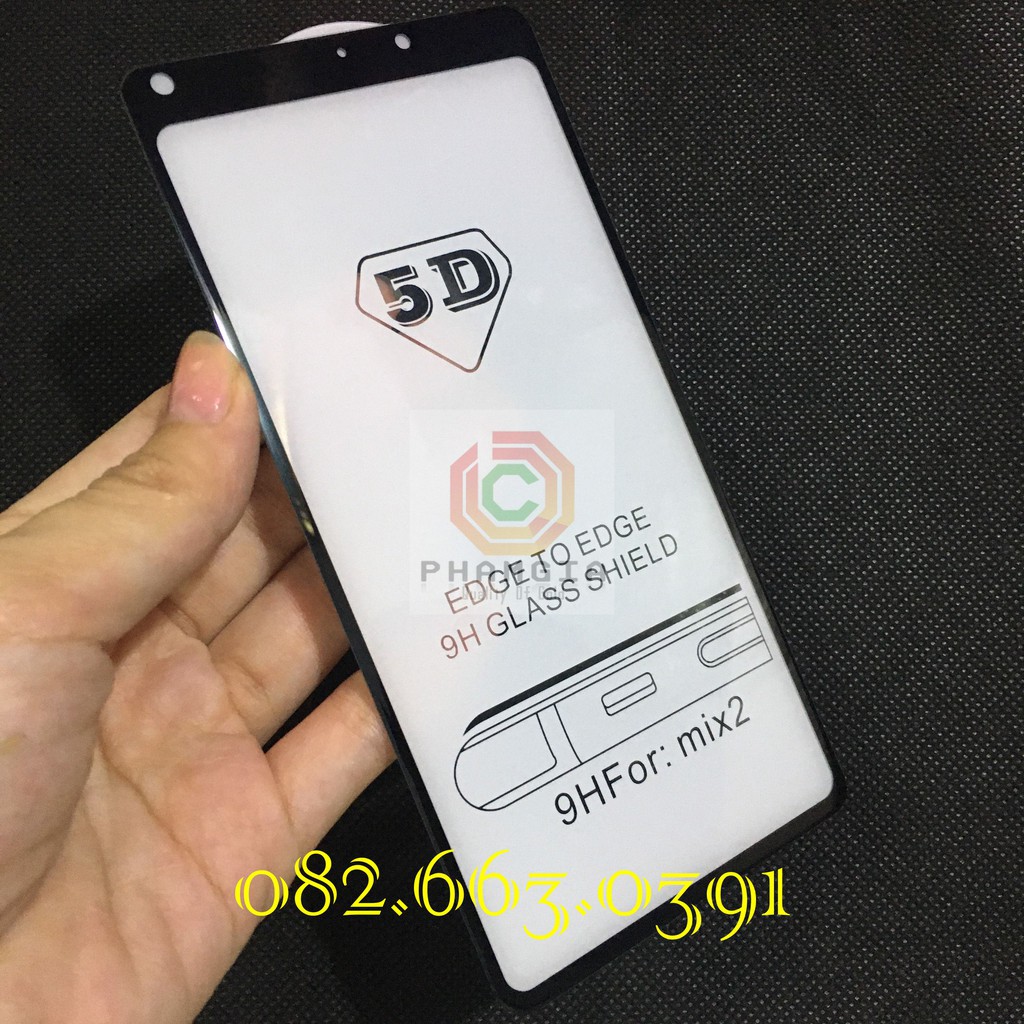 Kính cường lực Xiaomi Mi Mix 2 full màn hình, full keo, siêu chuẩn