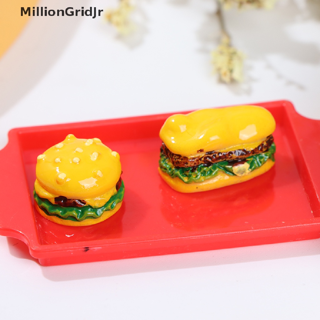 1 Bộ Bánh Hamburger Mini Dễ Thương Cho Nhà Búp Bê