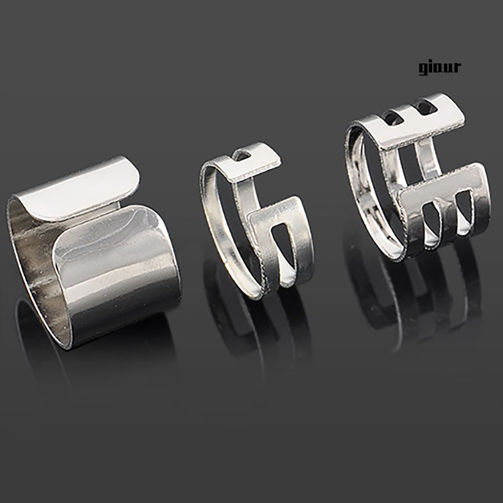 CHARMS Set 3 Nhẫn Tay Kiểu Dáng Thời Trang Cá Tính Cho Nữ