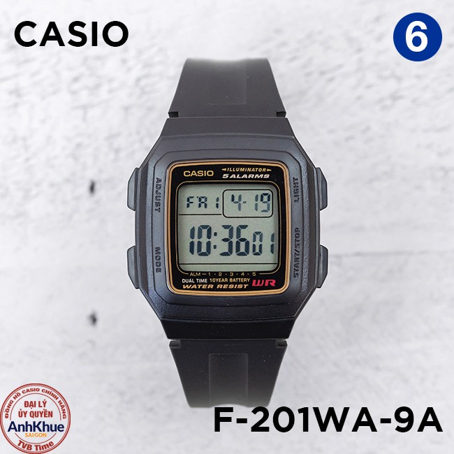 [Mã FASHIONMALLT4 giảm tới 30K đơn 150K] Đồng hồ nam dây nhựa Casio Standard chính hãng Anh Khuê F-200 &amp; F-201 Series